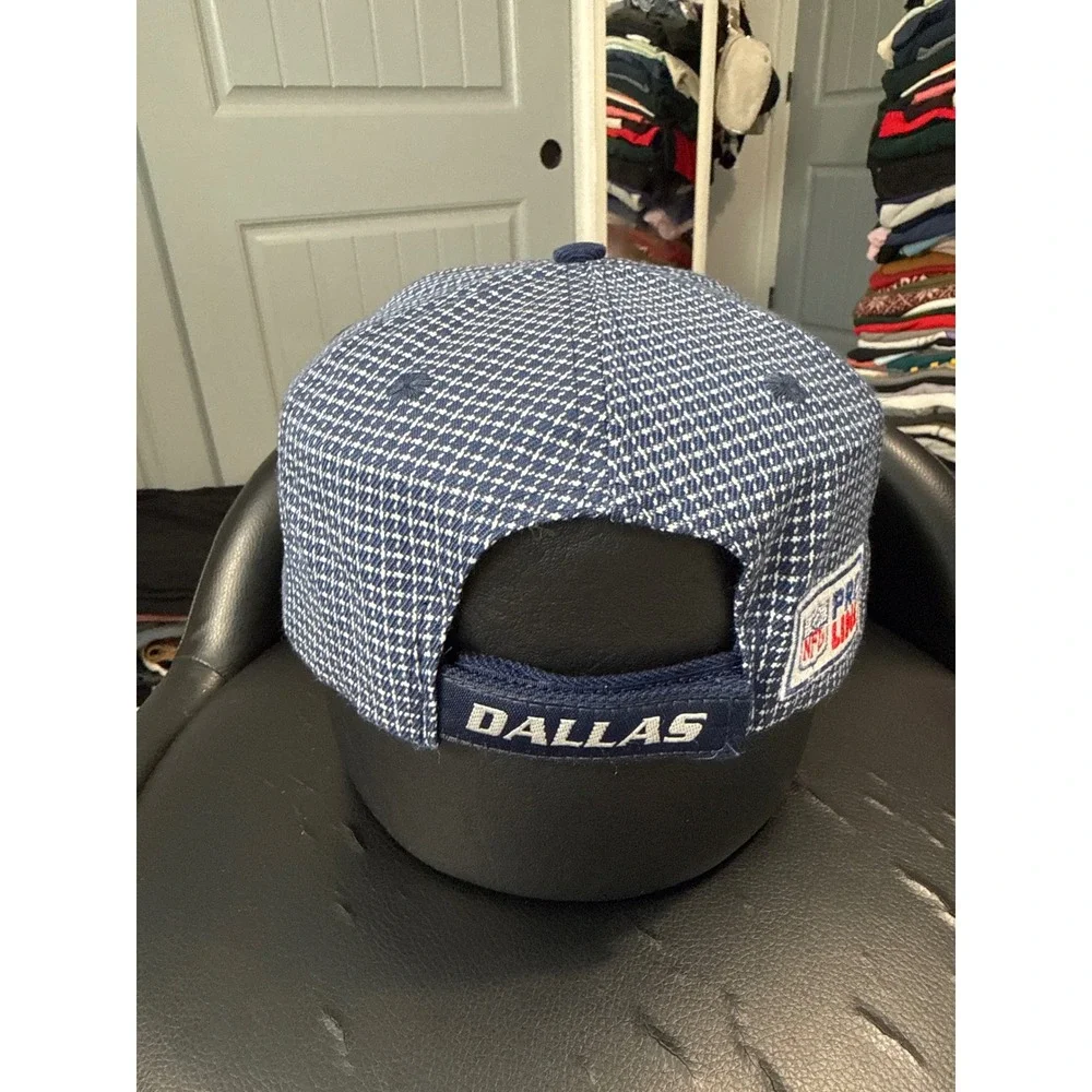 Vintage Dallas Cowboys Logo Athletics NFL Pro Line Snapback Hat Blue White